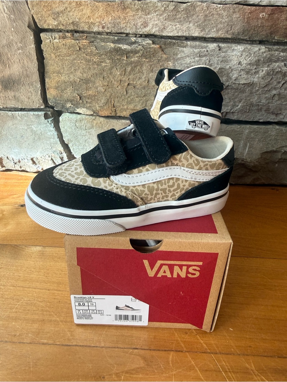 NIB/New Vans Toddler Leopard Print Shoes Size 8